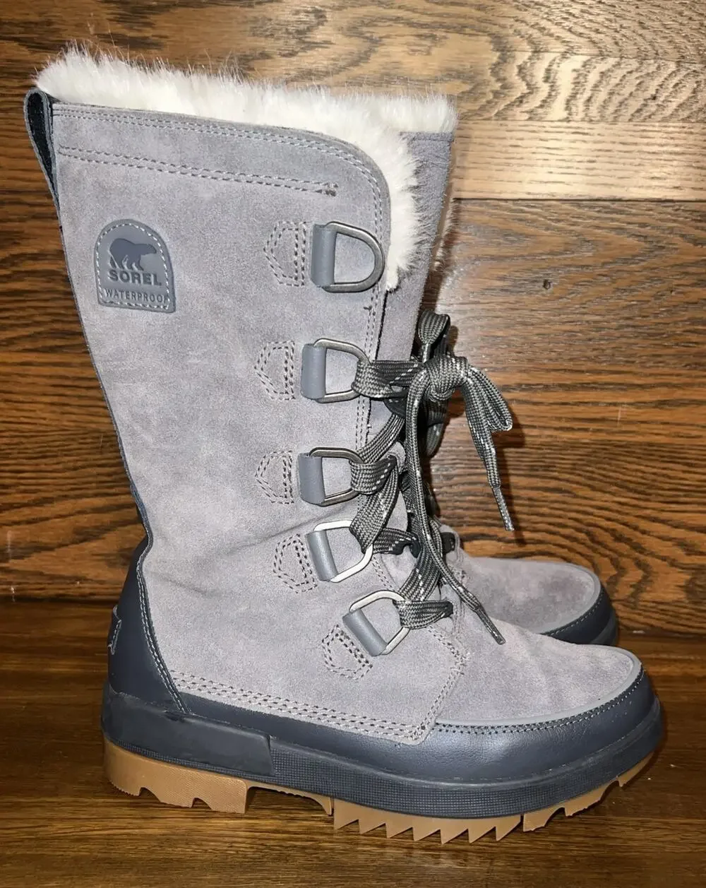 Sorel Women's Torino II Tall Snow Boot Gray Size 7 Waterproof EUC